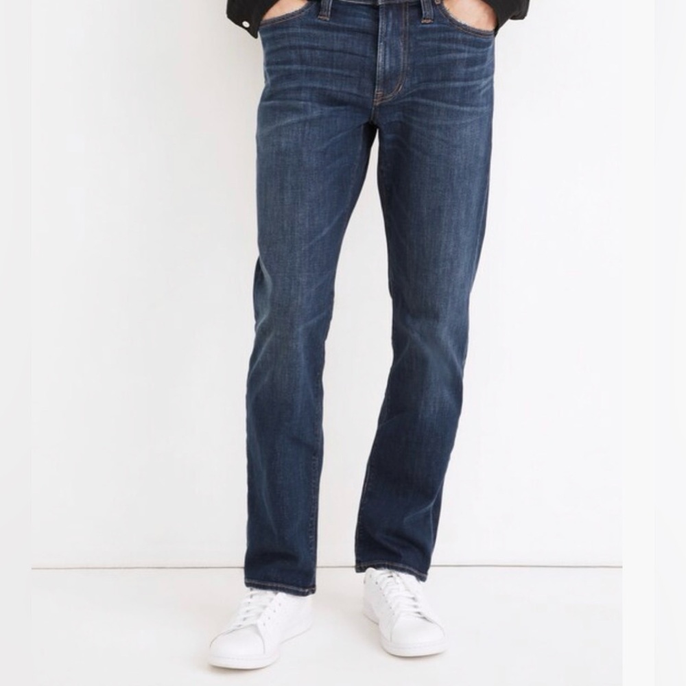 Madewell Men's Straight Jeans COOLMAX® Denim Edition in Deep Blue